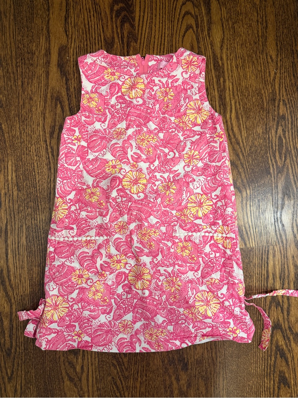 Lilly Pulitzer Pink and Yellow Floral Shift Dress for Kids